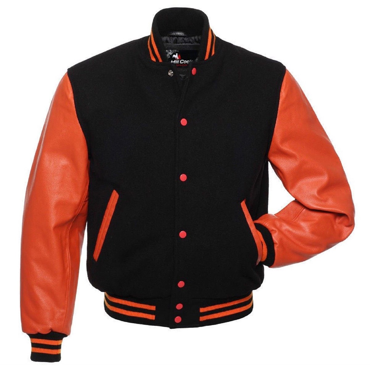 Green-Black Baseball Jacket Varsity Letterman Jackets Genuine Leather  Sleeves & Original Wool (XS, Green-Black) at  Men's Clothing store