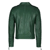 Men Green Leather Jacket | Motorcycle Biker Genuine Lambskin Leather Men Green Leather Jacket | Motorcycle Biker Genuine Lambskin Leather