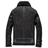 Black B3 Aviator Bomber Shearling Leather Jacket Men Black B3 Aviator Bomber Shearling Leather Jacket Men