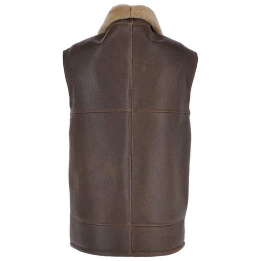 WW2 Pilot Shearling  Leather Vests - Jacket Hunt