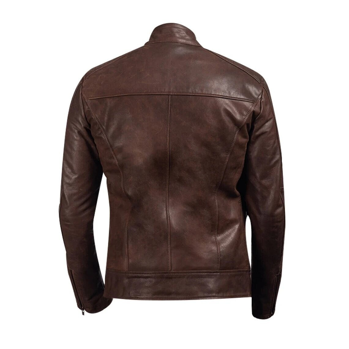 Mens chocolate brown leather jacket - Jacket Hunt Mens chocolate brown leather jacket - Jacket Hunt