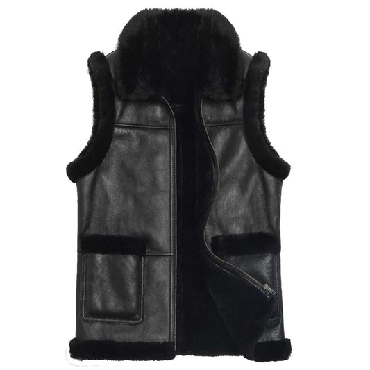 mens-b3-pilot-bomber-shearling-leather-vest-black-aviator-fur-vest