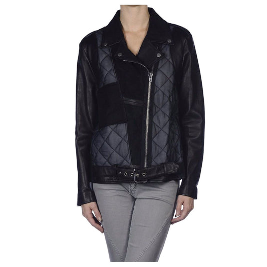 WOMEN STYLISH MOTORCYCLE FASHION BIKER LEATHER JACKET -