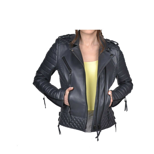 STUNNING WOMEN LEATHER JACKET -