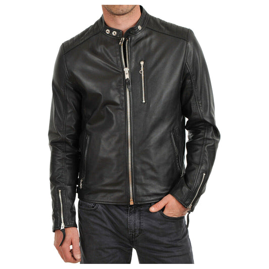 Men Elegant Fashion Leather Jacket -