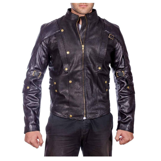Black Stream Fashion Biker Leather Jacket -