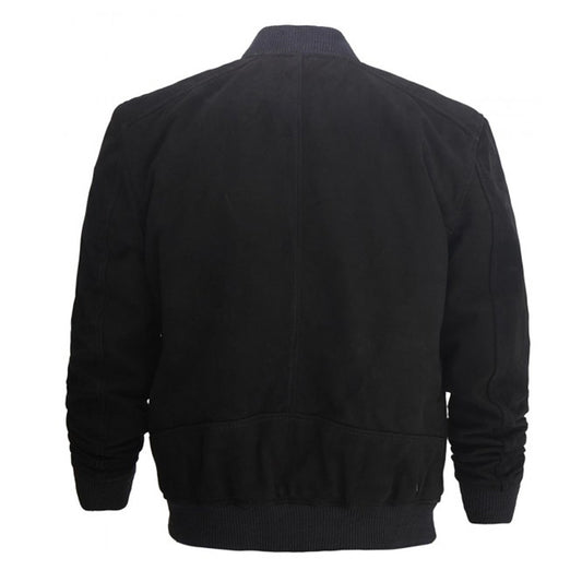 Men Black Suede Bomber Leather Jacket - High Quality Leather Jackets For Sale | Dream Jackets On Jackethunt