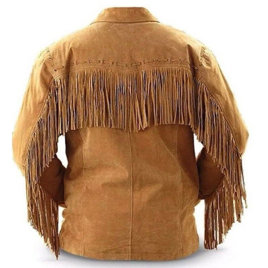 Coyboy Western Brown Suede Leather Fringe Jacket