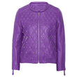 Customized Women Purple Genuine Leather Jacket - High Quality Leather Jackets For Sale | Dream Jackets On Jackethunt