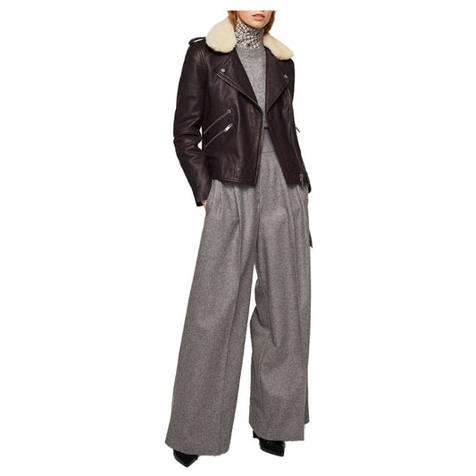 Women Purple Genuine Leather Fashion Biker Jacket - Jacket Hunt