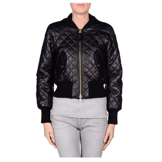 WOMEN BOMBER VARSITY STYLE REAL LEATHER JACKET -