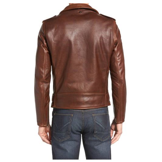 Sim Fit Brown Moto Jacket USA -