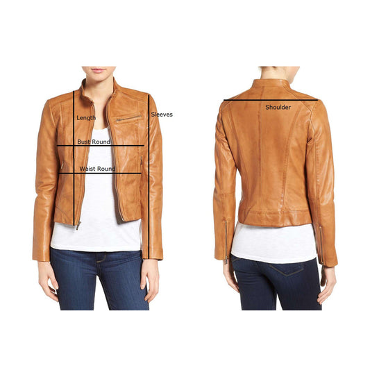 WOMEN VTG WINE RED MOTORCYCLE LEATHER JACKET -