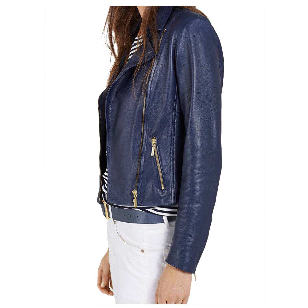 Ruth Langsford Women Motorcycle Leather Jacket Purple Ruth Langsford Women Motorcycle Leather Jacket Purple