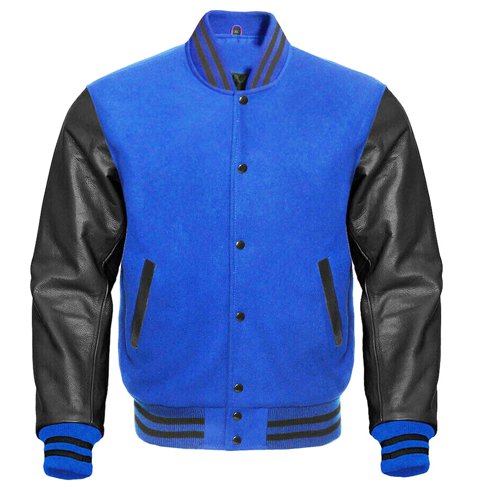 Women's Varsity Jacket for Baseball Letterman Bomber of Royal Blue