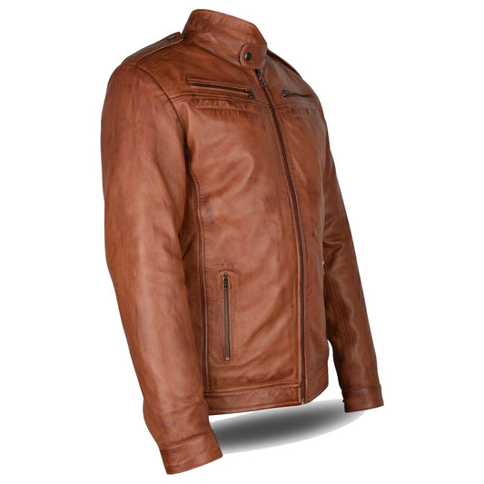 Tan Brown Black Fashion Jacket -