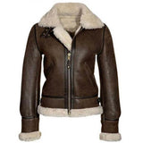 Aviator Bomber Shearling Leather Jacket: Brown B3 Pilot Jacket Aviator Bomber Shearling Leather Jacket: Brown B3 Pilot Jacket