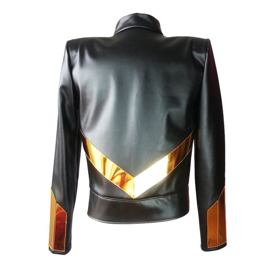Nightclub Military Fashion Leather Jacket - High Quality Leather Jackets For Sale | Dream Jackets On Jackethunt