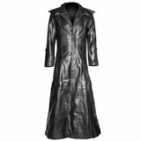 Men Genuine Leather Long Goth Halloween Coat Men Genuine Leather Long Goth Halloween Coat