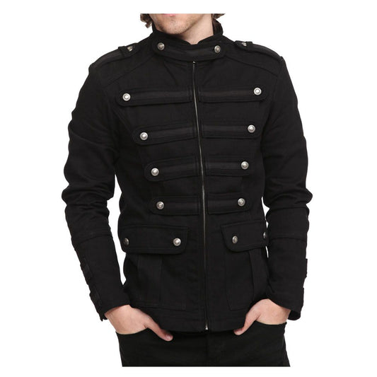 Men Military Goth Jacket Band VTG - High Quality Leather Jackets For Sale | Dream Jackets On Jackethunt