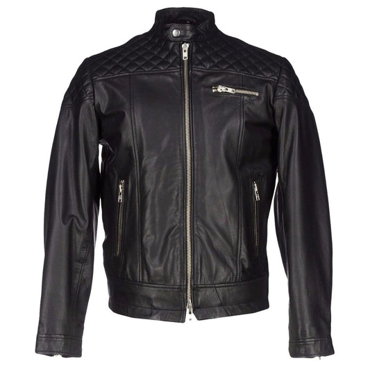 Quilted Shoulders Biker jacket -