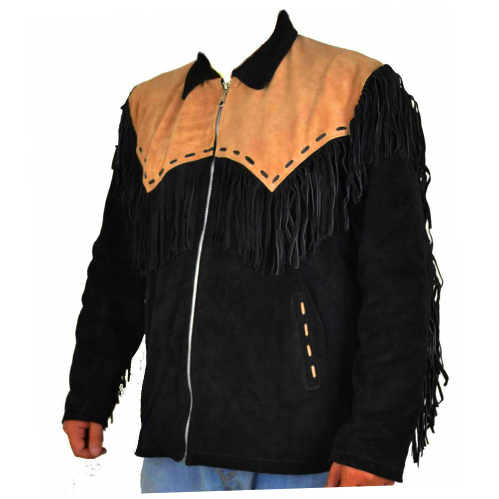 Black Native American Wester Jacket