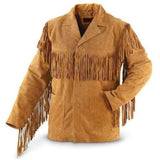 Brown Western Fringe Leather Jacket