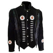 Western Black Leather Bones/Beads Jacket