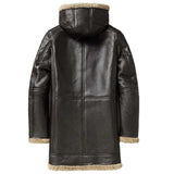 Black Aviator Shearling Leather Coat Men - Jacket Hunt