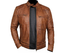 Load image into Gallery viewer, Brown leather jacket - Jacket Hunt
