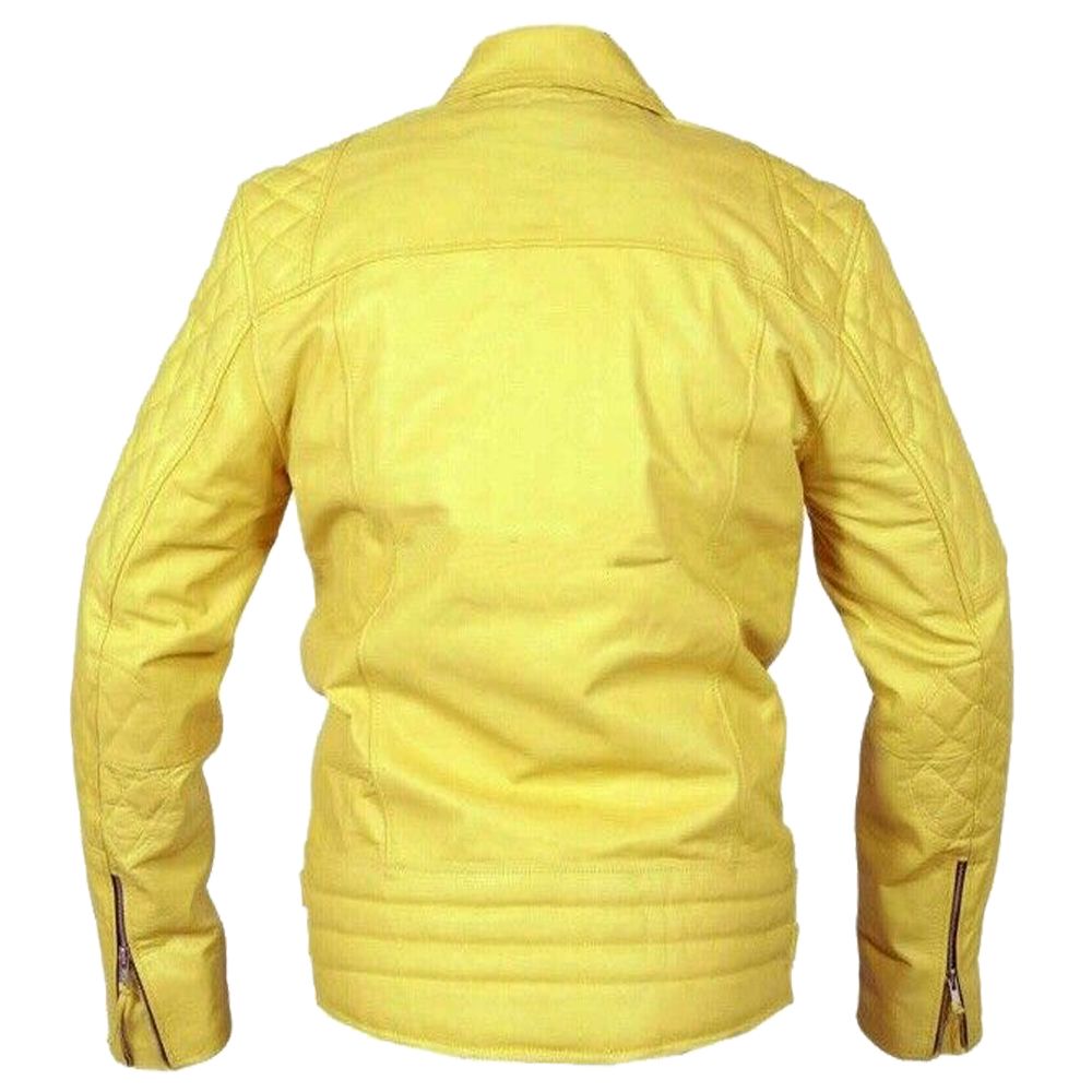 Bold Rider Yellow Leather Jacket