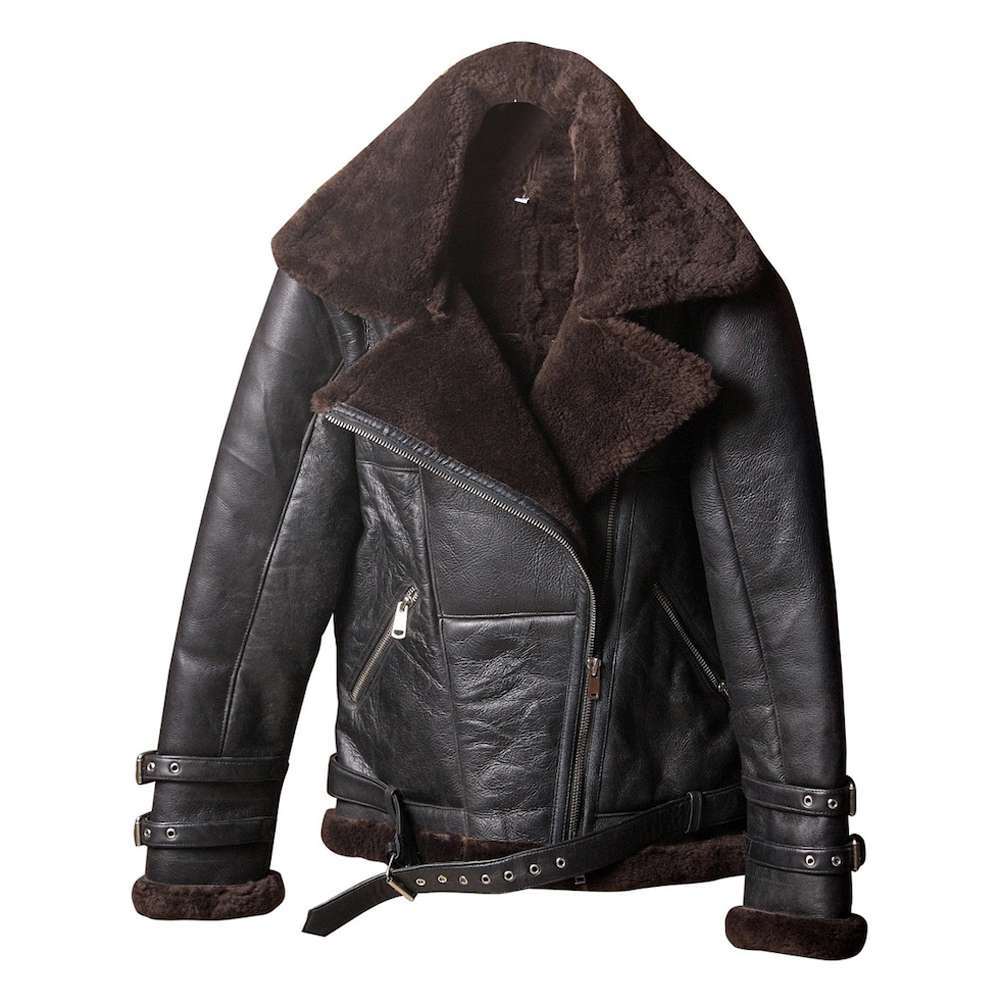 Women Motorcycle Shearling Fur Leather Jacket - Jacket Hunt