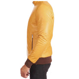 Yellow Bomber Leather Jacket