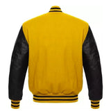 Yellow Varsity Letterman Baseball Jacket