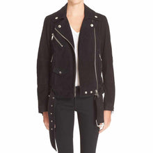 Load image into Gallery viewer, Women Nebbuk Leather Biker Fashion Jacket
