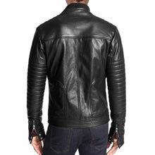 Load image into Gallery viewer, Men Slim Fit Black Real Leather Fashion Jacket
