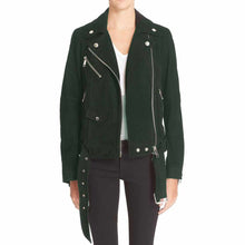 Load image into Gallery viewer, Women Nebbuk Leather Biker Fashion Jacket
