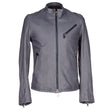 Men Slim Fit Grey Motorcycle USA Leather Jacket