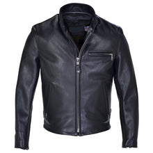 Load image into Gallery viewer, Men Classic Racer Leather Motorcycle Jacket Plain
