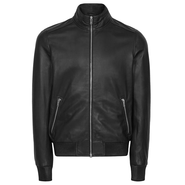 Harris Jacket In Black Crafted From Premium Leather