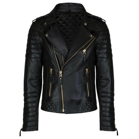 Men Black Fashion Leather Jacket