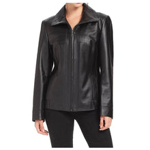 Load image into Gallery viewer, Women Lambskin Fashion Black Leather Jacket | Premium Quality Design
