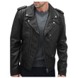 Slim Fit Moto Biker Jacket - 