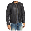 Vintage Black Bomber Fashion Leather Jacket - 