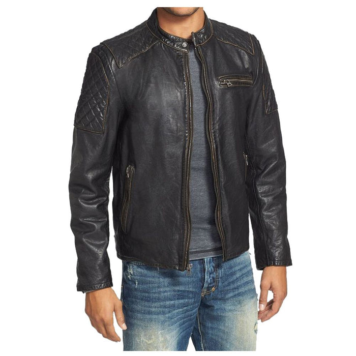Vintage Black Bomber Fashion Leather Jacket – Jacket Hunt