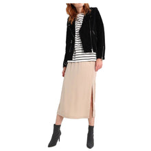 Load image into Gallery viewer, Women Black Suede Leather Motorcycle Jacket - 
