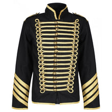 Load image into Gallery viewer, Military Drummer Silver Gold Jacket Men Gothic Army Band Jacket - High Quality Leather Jackets For Sale | Dream Jackets On Jackethunt
