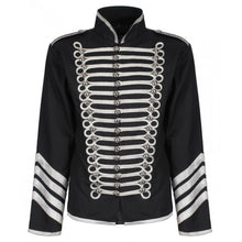 Load image into Gallery viewer, Military Drummer Silver Gold Jacket Men Gothic Army Band Jacket - High Quality Leather Jackets For Sale | Dream Jackets On Jackethunt
