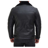 Men Black Shearling Bomber Leather Jacket - High Quality Leather Jackets For Sale | Dream Jackets On Jackethunt