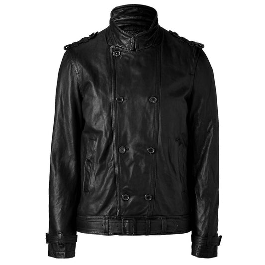 Men Double Breast Fashion Leather Jacket | Custom Made Leather Jacket - High Quality Leather Jackets For Sale | Dream Jackets On Jackethunt
